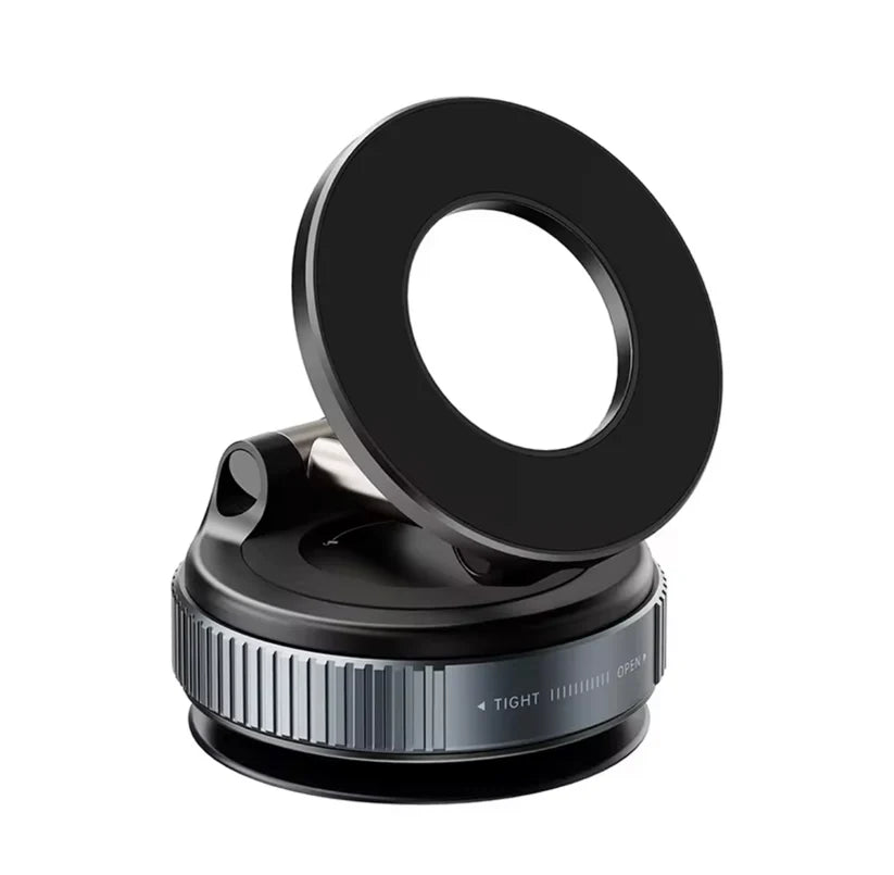 Mechanical Suction Cup MagSafe Magnetic Car Phone Holder(Black)