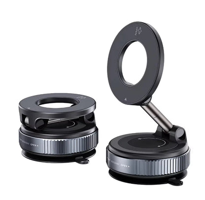 Mechanical Suction Cup MagSafe Magnetic Car Phone Holder(Black)