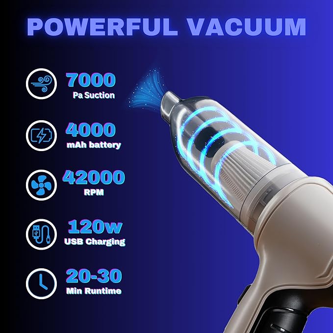 AeroSweep Pro - Portable Air Duster Wireless Vacuum Cleaner