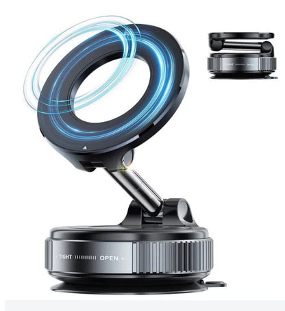 Mechanical Suction Cup MagSafe Magnetic Car Phone Holder(Black)