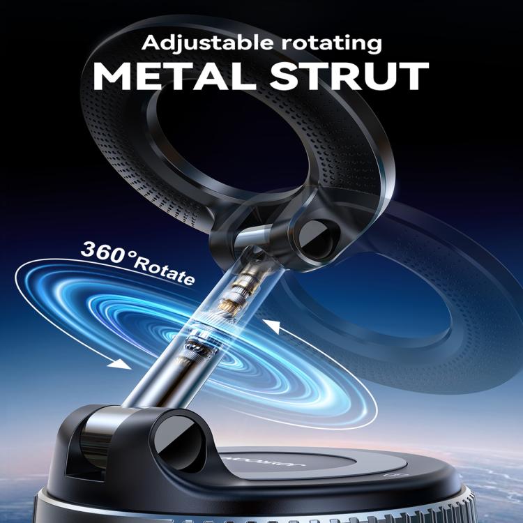 Mechanical Suction Cup MagSafe Magnetic Car Phone Holder(Black)