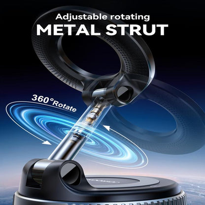 Mechanical Suction Cup MagSafe Magnetic Car Phone Holder(Black)