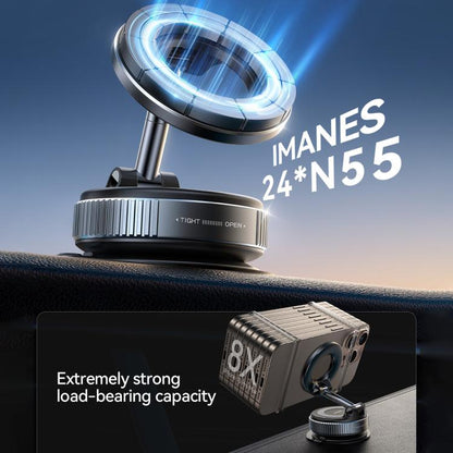 Mechanical Suction Cup MagSafe Magnetic Car Phone Holder(Black)